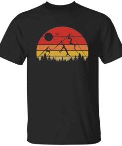 Retro Sunset Mountains T Shirt 1