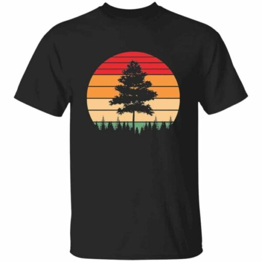 Retro Sunset Pine Tree T-Shirt