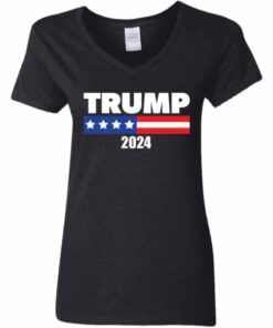 Womens Trump 2024 Election V Neck T Shirt 3
