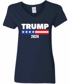Womens Trump 2024 Election V Neck T Shirt 4