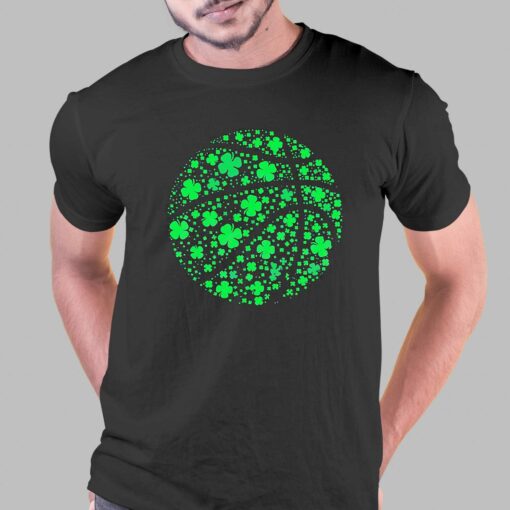 Basketball Ball Shamrock Basketball St Patricks Day Shirt