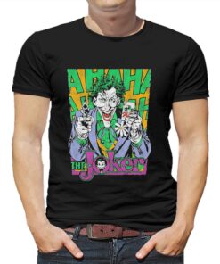 Batman Joker Laughing Mens Black T-shirt Batman Joker Laughing Mens Black T-shirt