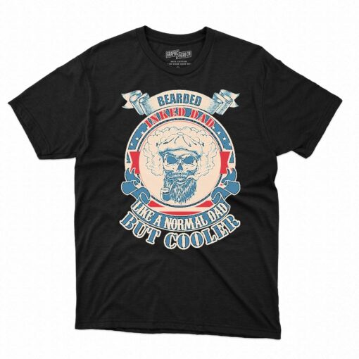 Bearded Inked Dad Like A Normal Dad But Cooler Vintage Shirt