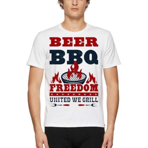 Beer Bbq Freedom United We Grill 2023 Shirt