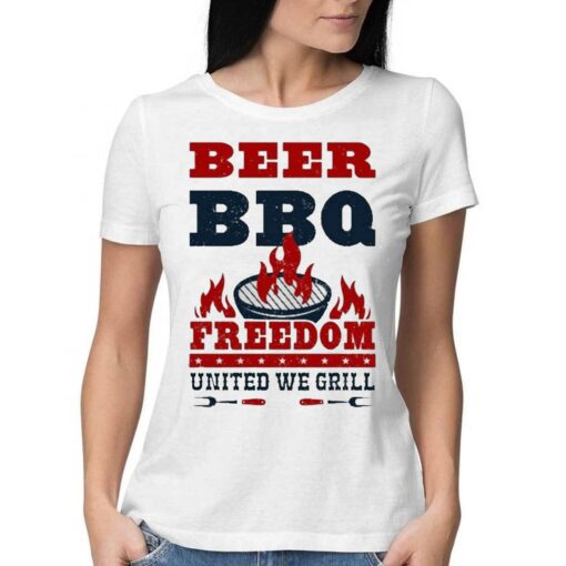 Beer Bbq Freedom United We Grill 2023 Shirt