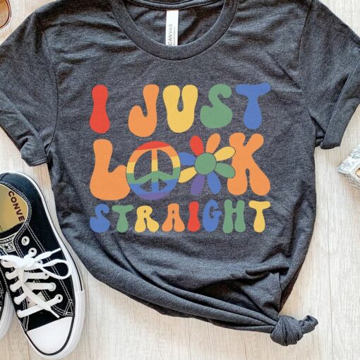 Bi Visibility Pride Lgbtq Unisex Shirt I Just Look Straight