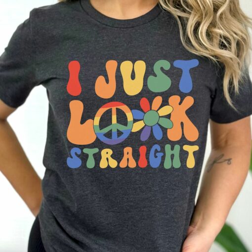 Bi Visibility Pride Lgbtq Unisex Shirt I Just Look Straight