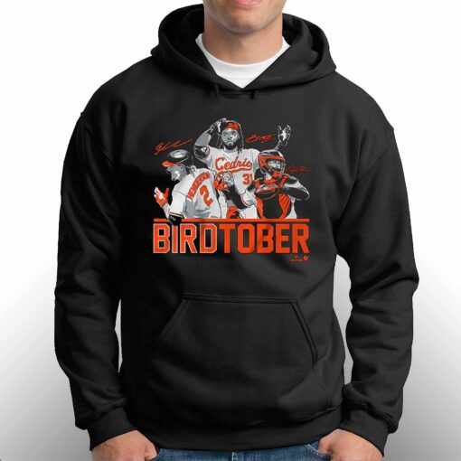 Birdtober Adley Rutschman Gunnar Henderson Cedric Mullins Baltimore Orioles Shirt