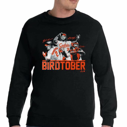 Birdtober Adley Rutschman Gunnar Henderson Cedric Mullins Baltimore Orioles Shirt