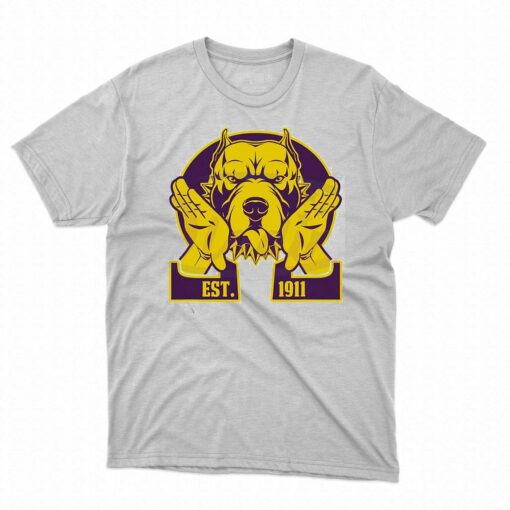 Black Fraternity Omega 1911 Bulldog Hand Shirt