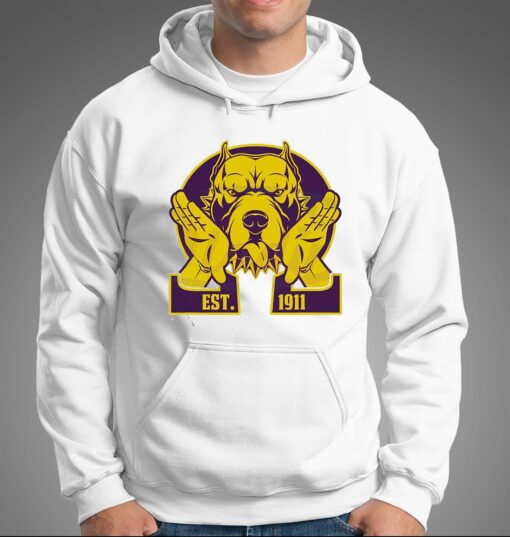 Black Fraternity Omega 1911 Bulldog Hand Shirt