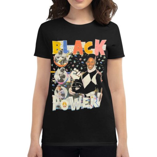 Black Power Mighty Morphin Power Rangers Shirt