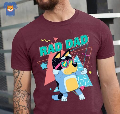 Bluey Rad Dad T Shirt Bluey And Bandit T-shirt