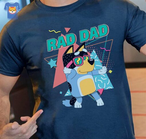 Bluey Rad Dad T Shirt Bluey And Bandit T-shirt