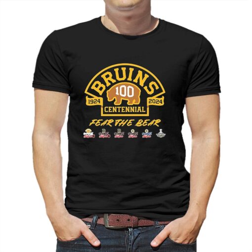 Boston Bruins 100th Anniversary 1924-2024 Fear The Bear Shirt