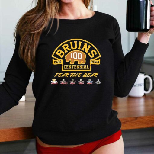 Boston Bruins 100th Anniversary 1924-2024 Fear The Bear Shirt