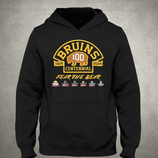 Boston Bruins 100th Anniversary 1924-2024 Fear The Bear Shirt