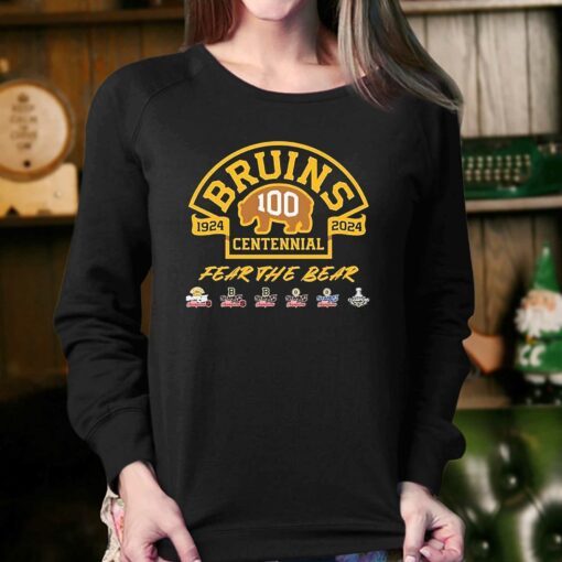 Boston Bruins 100th Anniversary 1924-2024 Fear The Bear Shirt