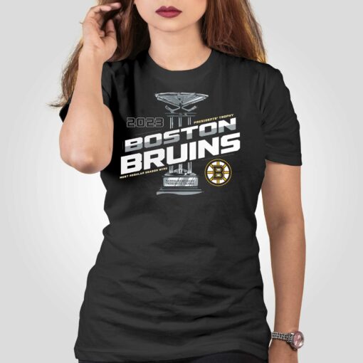 Boston Bruins Fanatics Branded 2023 Presidents’ Trophy T-shirt