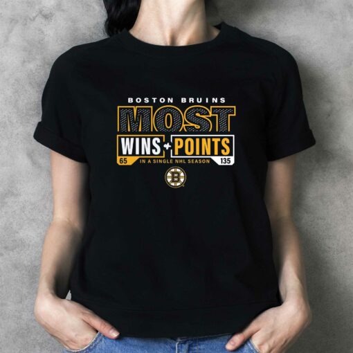 Boston Bruins Fanatics Branded Most Ever Nhl Wins Points T-shirt