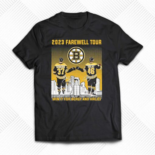 Boston Bruins Patrice Bergeron And David Krejci 2023 Farewell Tour Signatures Shirt