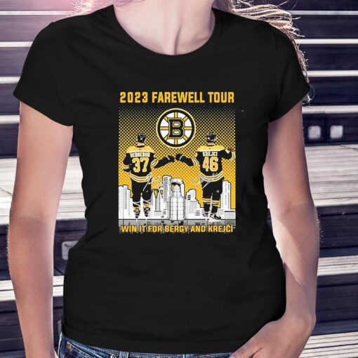 Boston Bruins Patrice Bergeron And David Krejci 2023 Farewell Tour Signatures Shirt