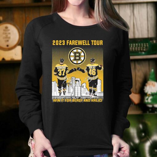 Boston Bruins Patrice Bergeron And David Krejci 2023 Farewell Tour Signatures Shirt