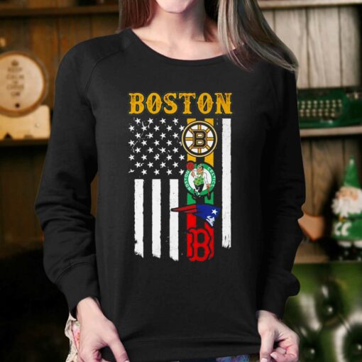 Boston City Of Champion American Flag Shirt