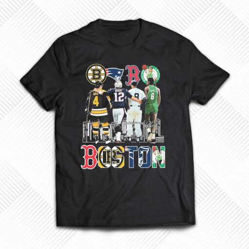 Boston Sport Teams Players 2023 Signatures Shirt