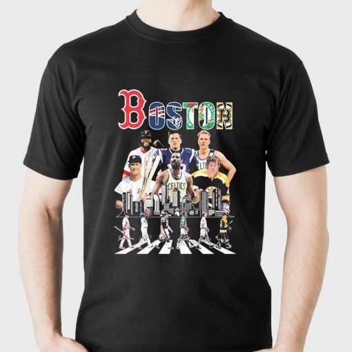 Boston Sports Teams Players Abbey Road Signatures Shirt