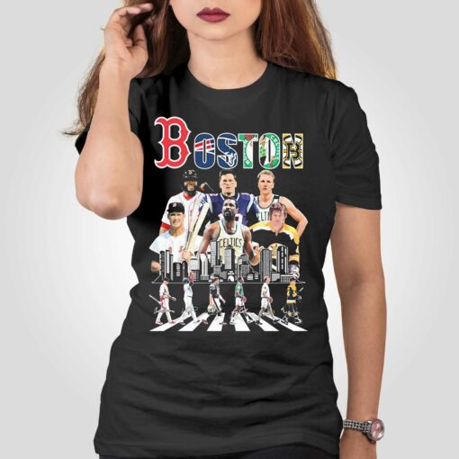 Boston Sports Teams Players Abbey Road Signatures Shirt