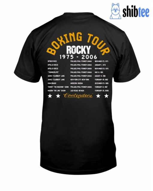 Boxing Tour Rocky 1975-2006 Contenders T-shirt