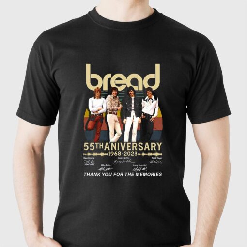 Bread 55th Anniversary 1968 – 2023 Thank You For The Memories T-shirt