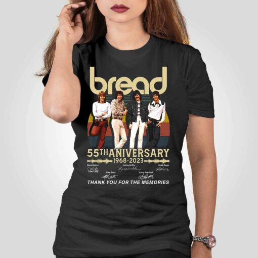 Bread 55th Anniversary 1968 – 2023 Thank You For The Memories T-shirt