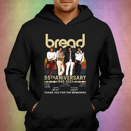 Bread 55th Anniversary 1968 – 2023 Thank You For The Memories T-shirt