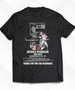 Brooks Robinson 1937–2023 Baltimore Orioles 1955–1977 Thank You For The Memories T-shirt Brooks Robinson 1937–2023 Baltimore Orioles 1955–1977 Thank You For The Memories T-shirt