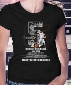 Brooks Robinson 1937–2023 Baltimore Orioles 1955–1977 Thank You For The Memories T-shirt Brooks Robinson 1937–2023 Baltimore Orioles 1955–1977 Thank You For The Memories T-shirt