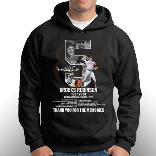 Brooks Robinson 1937–2023 Baltimore Orioles 1955–1977 Thank You For The Memories T-shirt