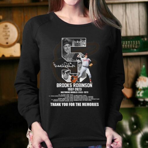 Brooks Robinson 1937–2023 Baltimore Orioles 1955–1977 Thank You For The Memories T-shirt