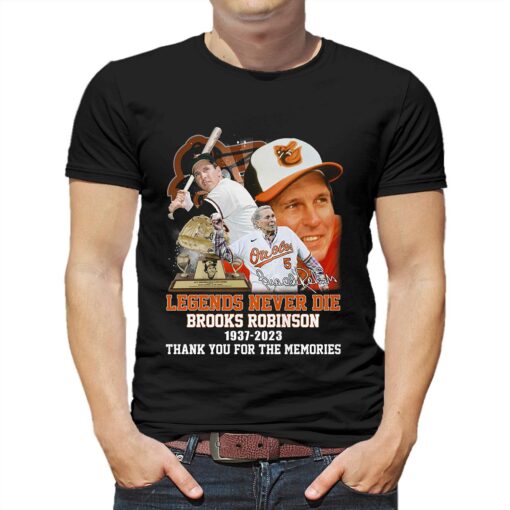 Brooks Robinson Baltimore Orioles 1937 2023 Legends Never Die Memories T-shirt