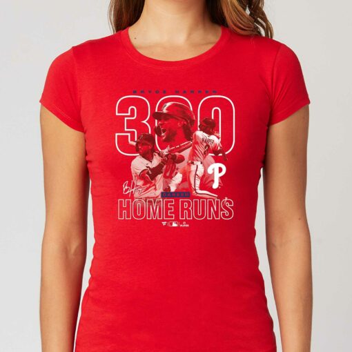 Bryce Harper Philadelphia Phillies Fanatics Branded 300th Career Home Run T-shirt