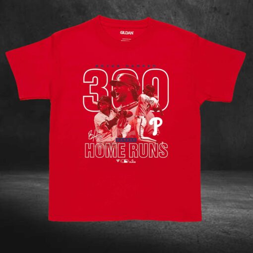 Bryce Harper Philadelphia Phillies Fanatics Branded 300th Career Home Run T-shirt