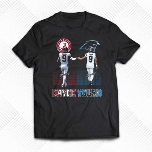 Bryce Young Alabama Crimson Tide And Carolina Panthers T Shirt