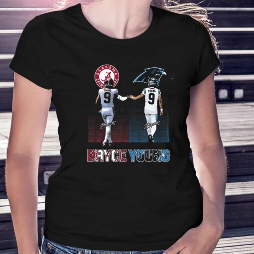 Bryce Young Alabama Crimson Tide And Carolina Panthers T Shirt