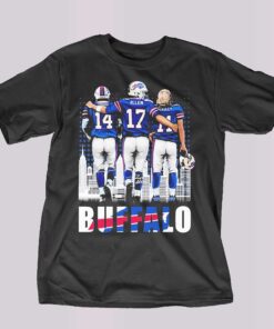 Buffalo Skyline Stefon Diggs Josh Allen And Cole Beasley Signatures Shirt Buffalo Skyline Stefon Diggs Josh Allen And Cole Beasley Signatures Shirt