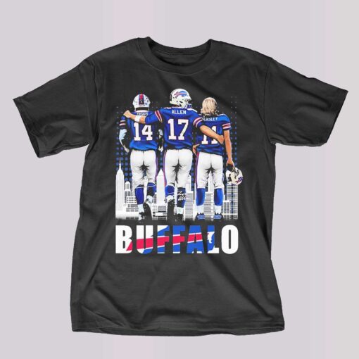 Buffalo Skyline Stefon Diggs Josh Allen And Cole Beasley Signatures Shirt