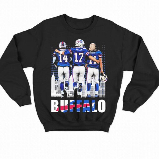 Buffalo Skyline Stefon Diggs Josh Allen And Cole Beasley Signatures Shirt