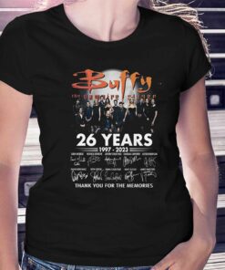 Buffy The Vampire Slayer 26 Years 1997 – 2023 Thank You For The Memories T-shirt Buffy The Vampire Slayer 26 Years 1997 – 2023 Thank You For The Memories T-shirt