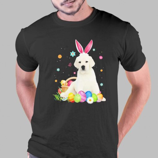 Bunny Egg White Labrador Happy Eas Shirt