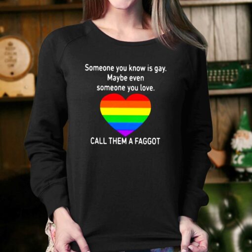 Call Them A Faggot Someone You Know Is Gay T-shirt